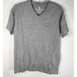 Psycho Bunny T Shirt V-Neck Tee Size XL 18/20 Short Sleeve Pima Cotton Gray Kids
